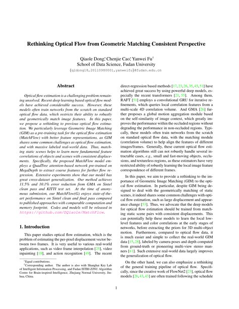 [2303.08384] Rethinking Optical Flow from Geometric Matching Consis.